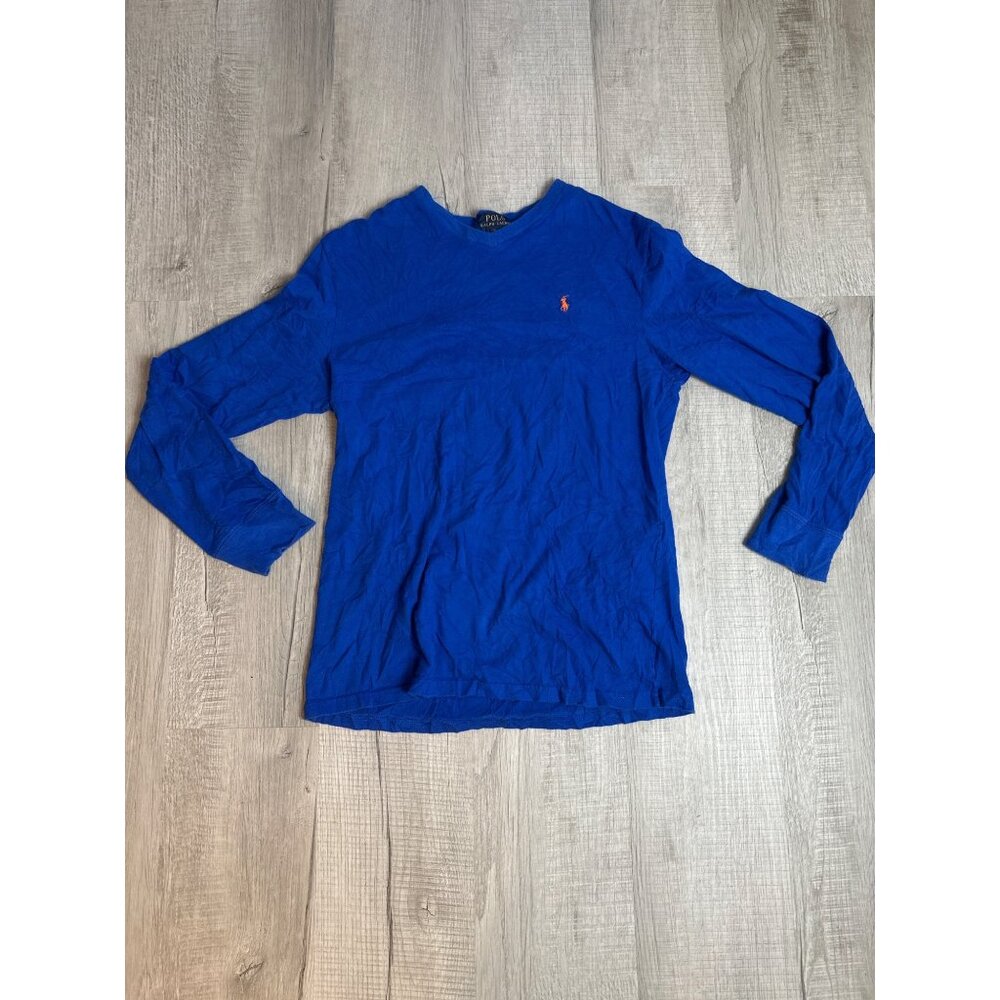 Polo Ralph Lauren Boy's Royal Blue Long Sleeve Shirt XL